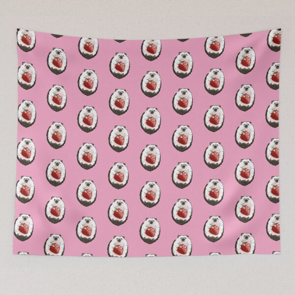 Item preview, Cute Hedgehog and Strawberry, Smiling Hedgie, Happy Hedgehog designed and sold by Furkid Studio.