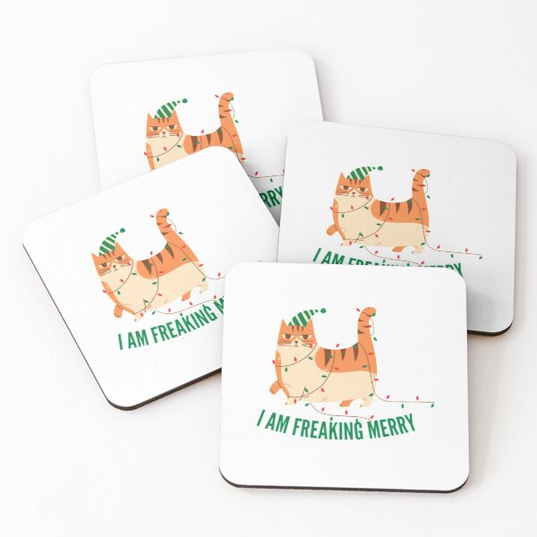 Item preview, I am freaking merry funny cat designed and sold by BloompodDesigns.