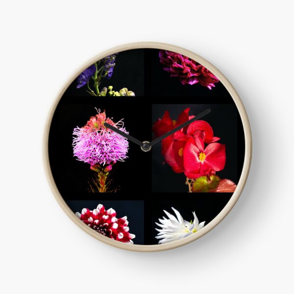Flowers collage Clock