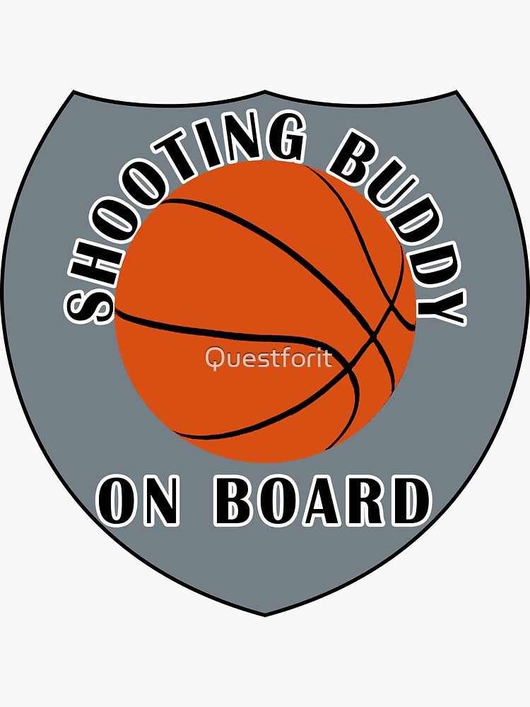 "Shooting Buddy On Board Sticker Basketball Baby On Board" Sticker