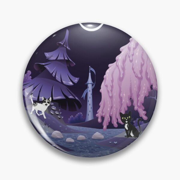 Item preview, Nighttime - featuring the two cheeky Cats Tipsy & Tapsy. By Cute Kawaii Art. designed and sold by CuteKawaiiArt.