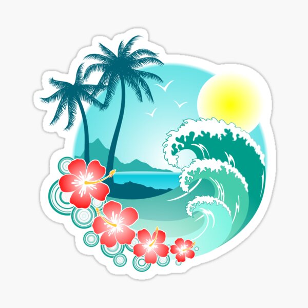 Hawaiian Island 3 Sticker