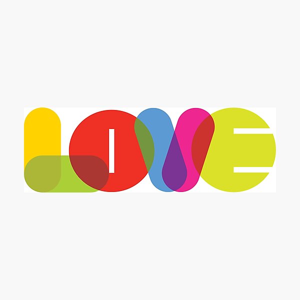 L.O.V.E. Collection by of paper & pixels Photographic Print