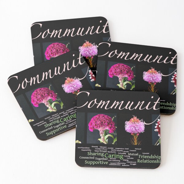 Item preview, Community Poster featuring four flowers designed and sold by MrRainbowArt.