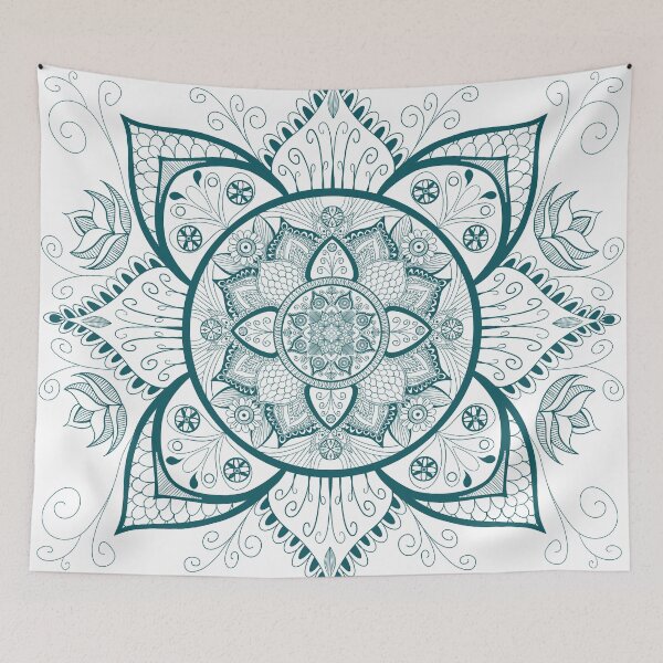 Item preview, Teal Mandala flower designed and sold by Newyoung610.
