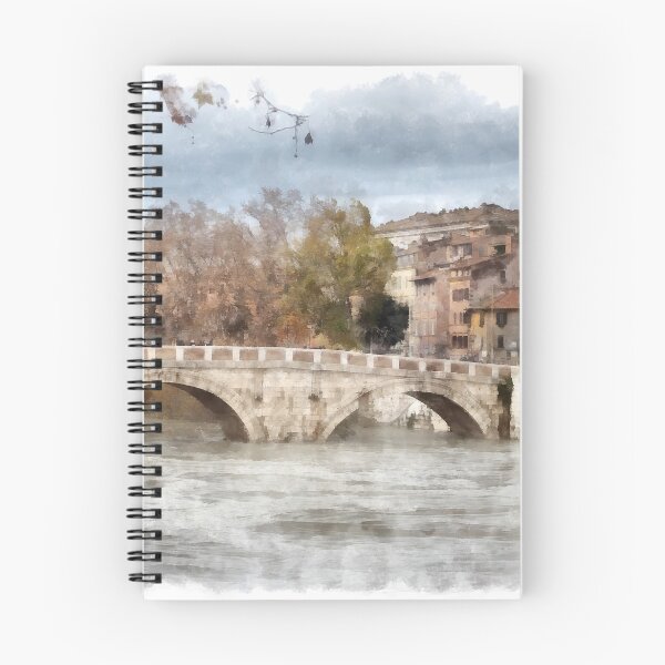 Item preview, Rome: Tiber River bridge and buildings designed and sold by Giuseppe Cocco.
