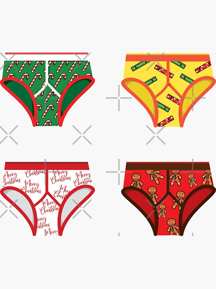 Christmas Y front Underwear | Sticker
