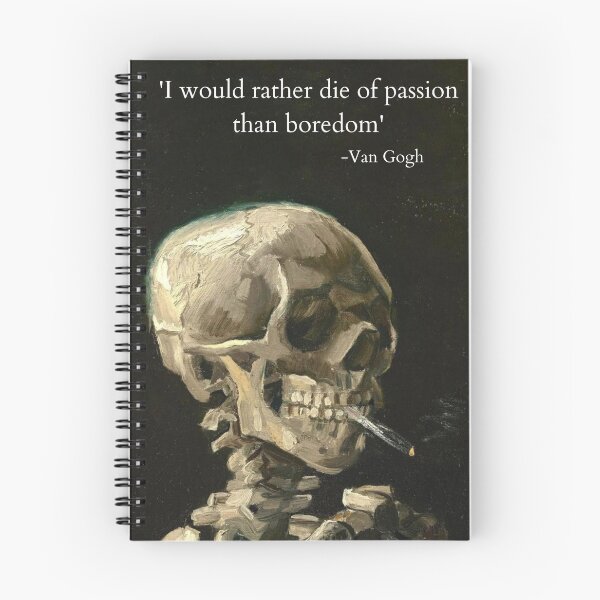 Item preview, Van Gogh's Quote on Skull Painting designed and sold by MariaIoannou.