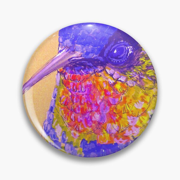 Item preview, Fiery-Throated Hummingbird — Panterpe insignis designed and sold by Sheila Singhal.