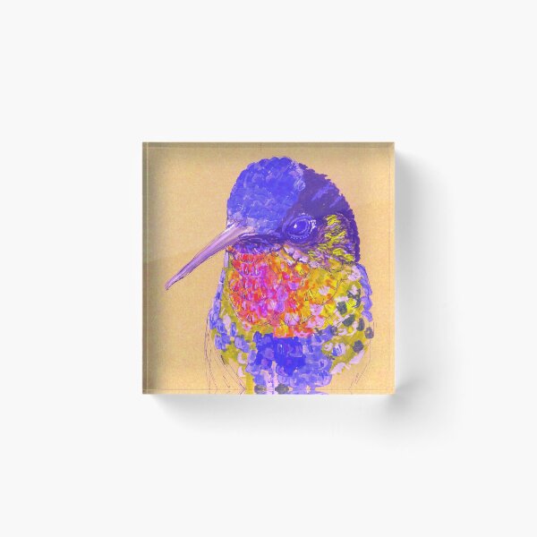 Item preview, Fiery-Throated Hummingbird — Panterpe insignis designed and sold by Sheila Singhal.