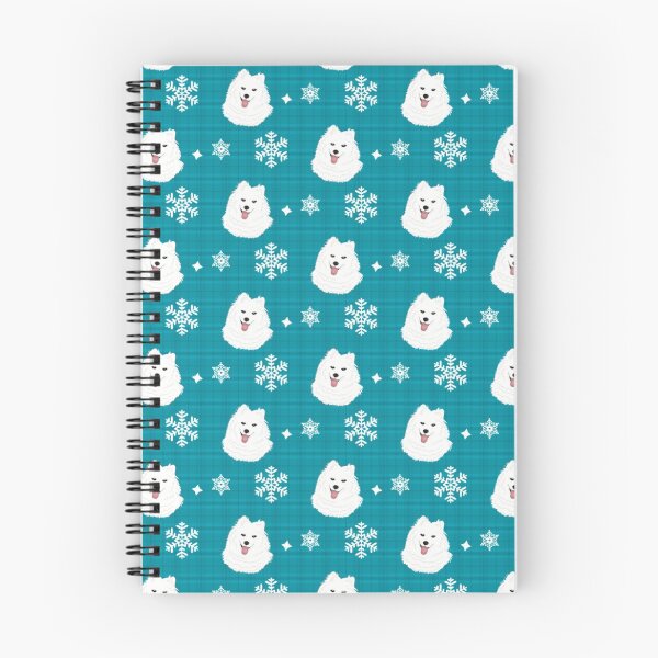 Item preview, Samoyed on Winter Holiday Pattern(blue) designed and sold by usha5o.