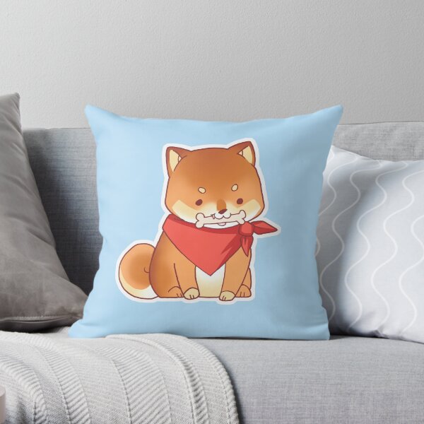 Rude Dog- Bone Throw Pillow