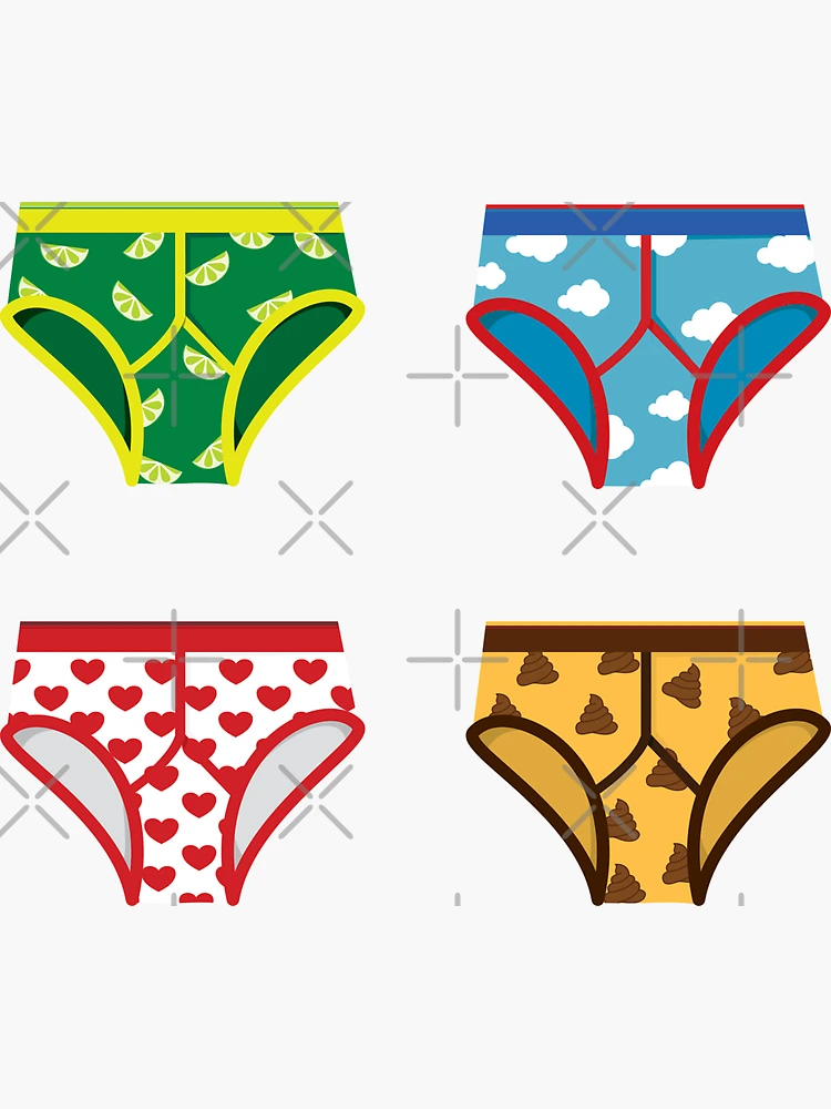 Christmas Y front Underwear Sticker for Sale by hixonhouse