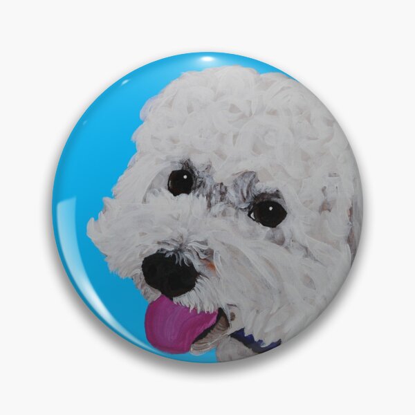 Item preview, Finn the Bichon Frise Bright Blue designed and sold by Amanda A. Anthony.