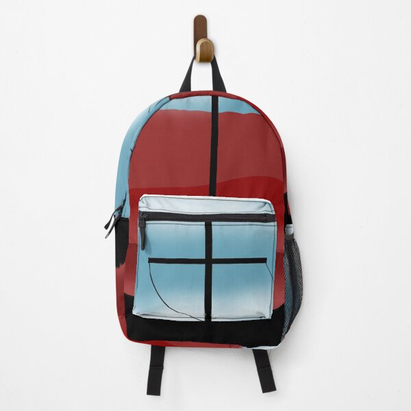 Item preview, Red Mountain With Power Pole Silhouette designed and sold by hvasilevshop.