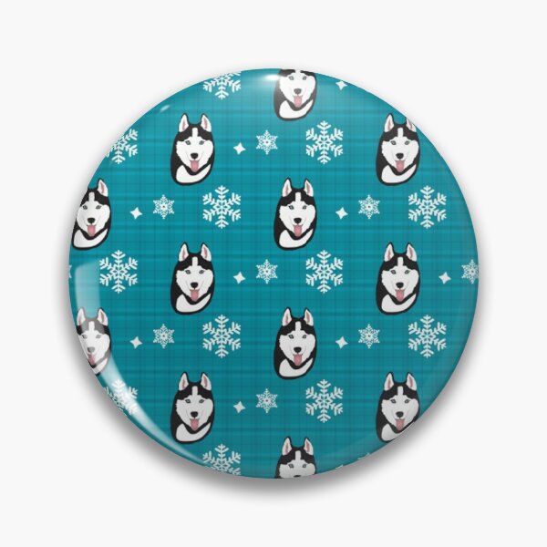 Item preview, Husky on Winter Holiday Pattern(blue) designed and sold by usha5o.