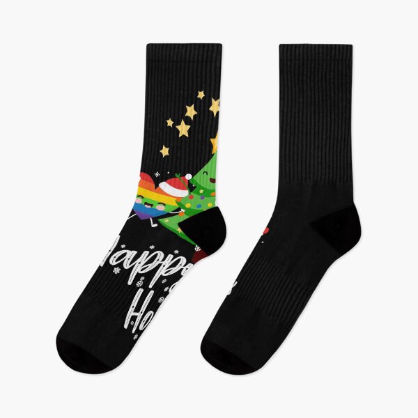 Item preview, Happy Holigays LGBT Cute Christmas Tree designed and sold by Dressed For  Duty.
