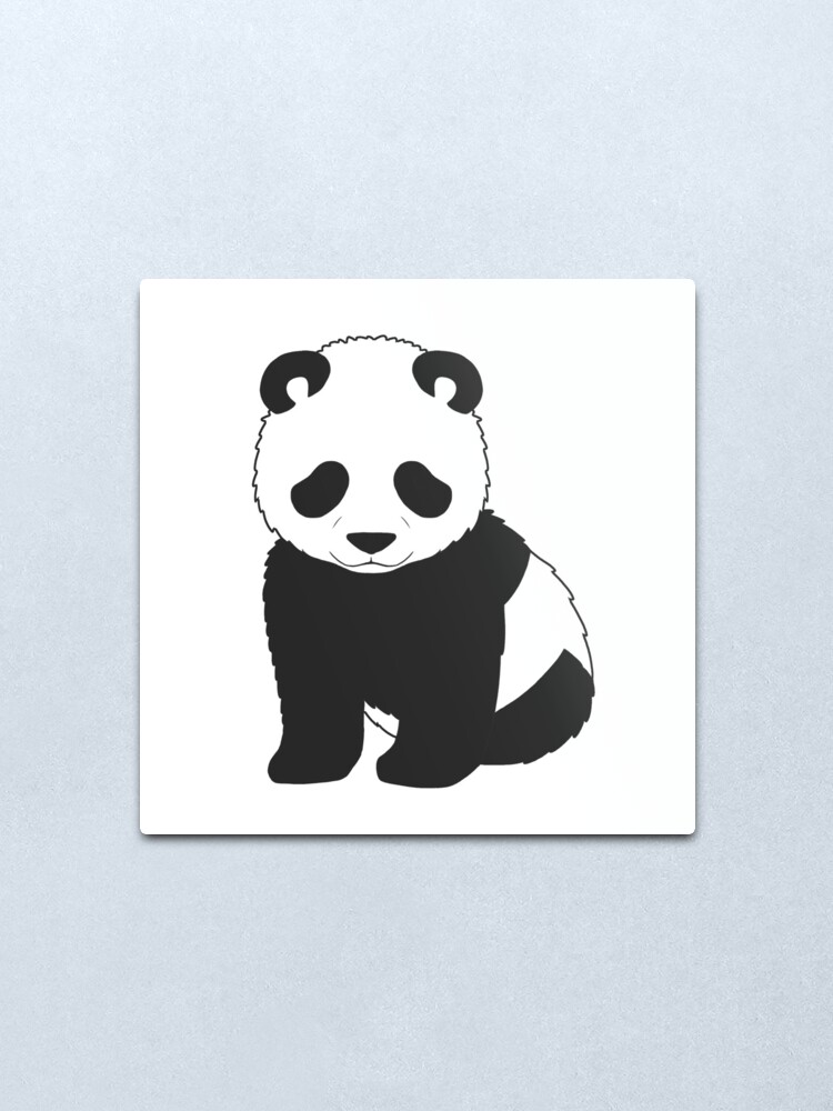 Tiny Panda Metal Print By Deerinspotlight Redbubble