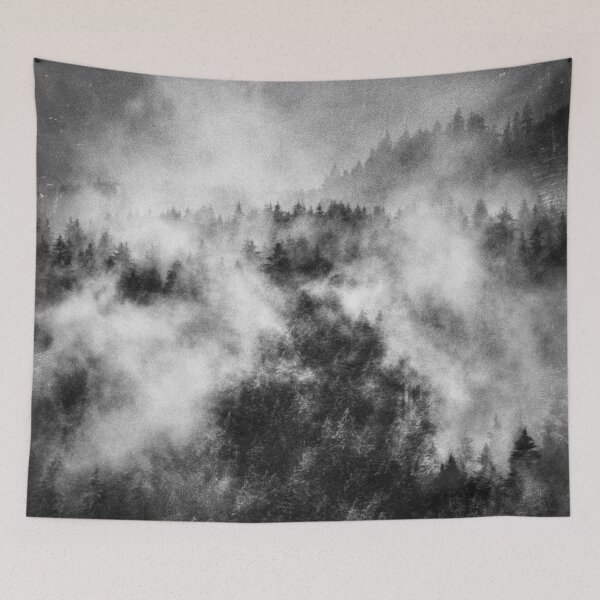 Item preview, Recently // Dark Boogie Vibes Of A Vintage Mountains Fairytale Forest With Cascadia Trees Covered In Magic Fog designed and sold by Tordis Kayma.