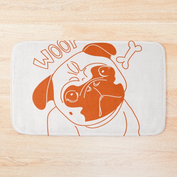 Item preview, pug dog breed puppy with bone designed and sold by BoldtMaria.