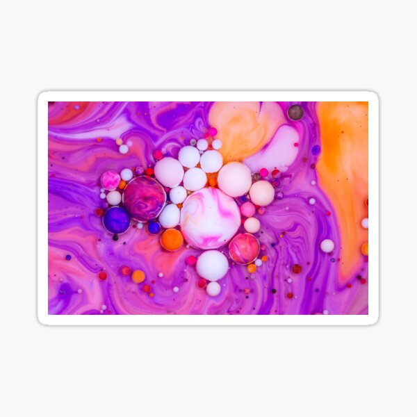 Bubbles Art Grapefruit Sticker