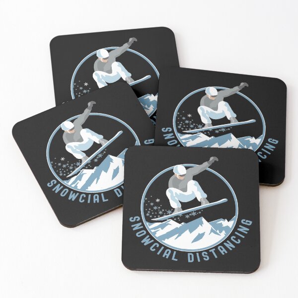 Item preview, Snowcial Distancing Snow Boarding designed and sold by Coder-T.