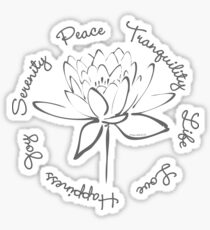 Serenity Tranquility Lotus (Smoke Grey) Sticker