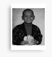 LeBron James (Kid BW) Canvas Print