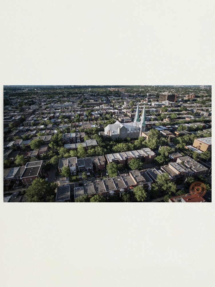 Alternate view of Villeray - Montréal, QC - Drone Photographic Print