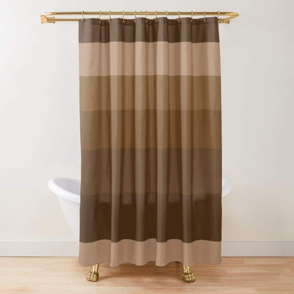 Med Brown Gradient Shower Curtain