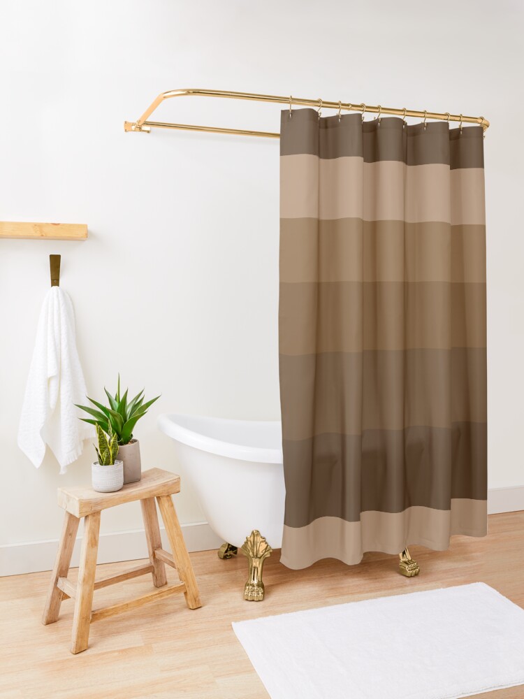 Alternate view of Med Brown Gradient Shower Curtain