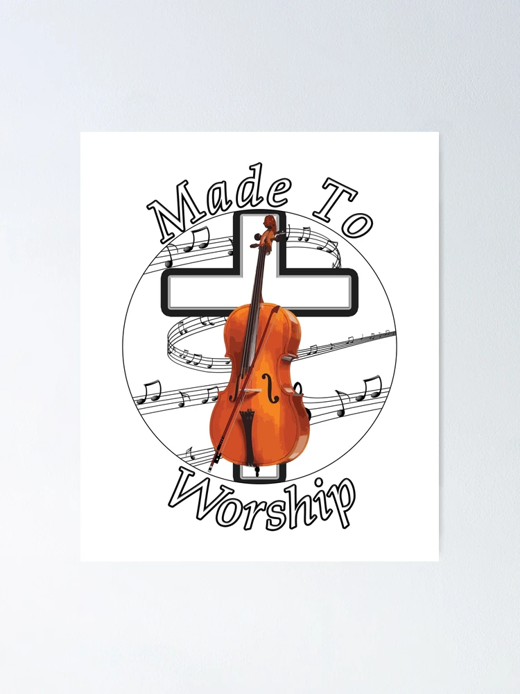 Made to Worship Cross with Cello and Music Notes