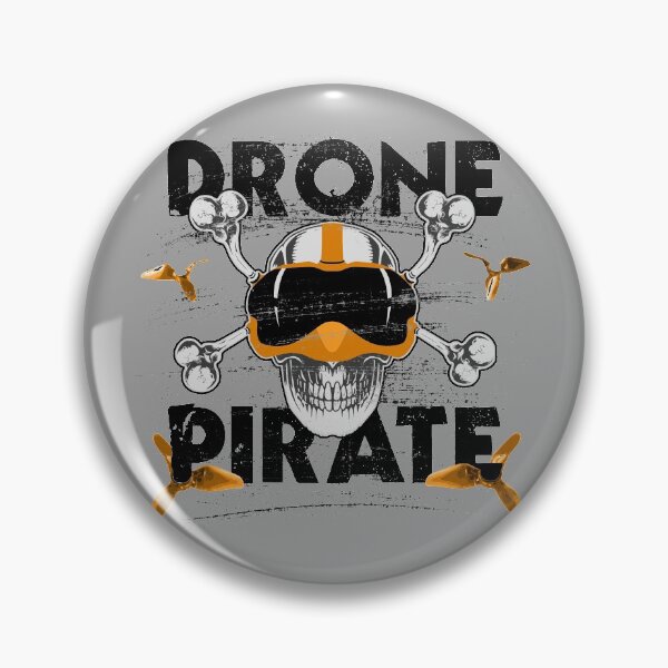Item preview, Drone pirate freestyle FPV quadrocopter pilot skull designed and sold by Denis Rösler.