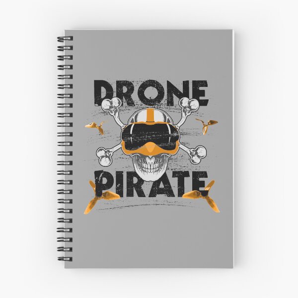 Item preview, Drone pirate freestyle FPV quadrocopter pilot skull designed and sold by Denis Rösler.