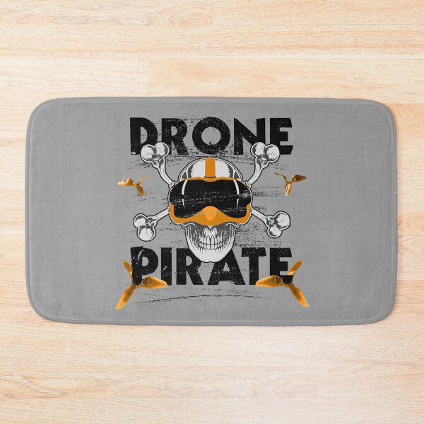 Item preview, Drone pirate freestyle FPV quadrocopter pilot skull designed and sold by Denis Rösler.