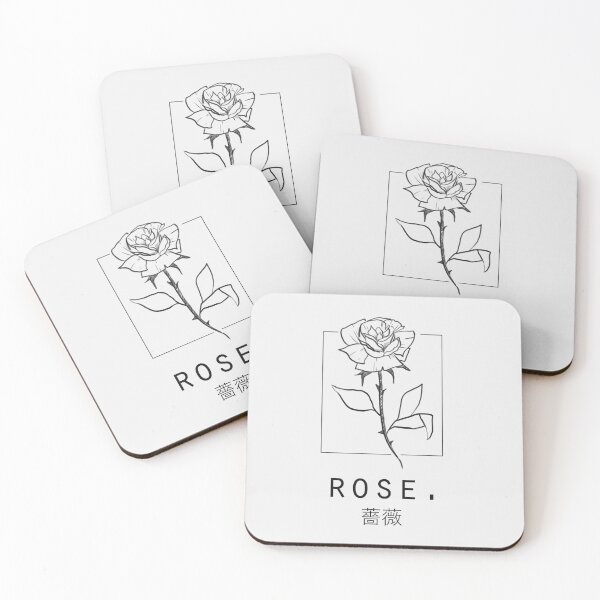 Item preview, Rose "Bara" Japanese Flower Minimalist/Simple Design designed and sold by Neroaida.