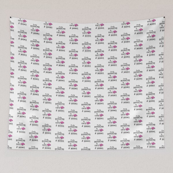 Item preview, Easily distracted by cats and books.  designed and sold by HappyIke.