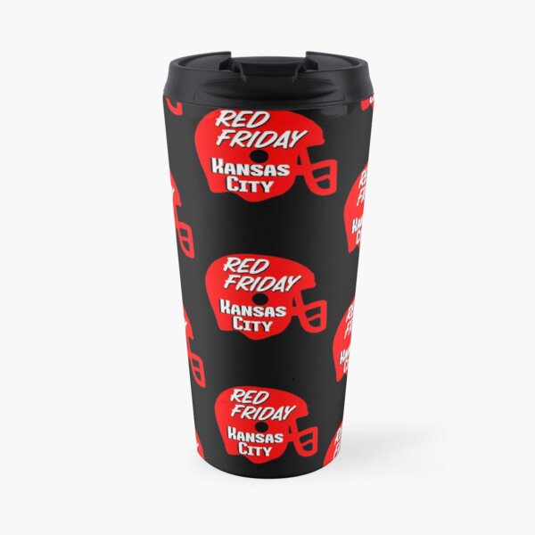 Red Friday Kansas City Football Lover Chiefs Fan Red Helmet Travel Mug