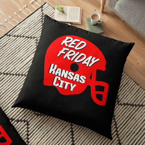 Red Friday Kansas City Football Lover Chiefs Fan Red Helmet Floor Pillow