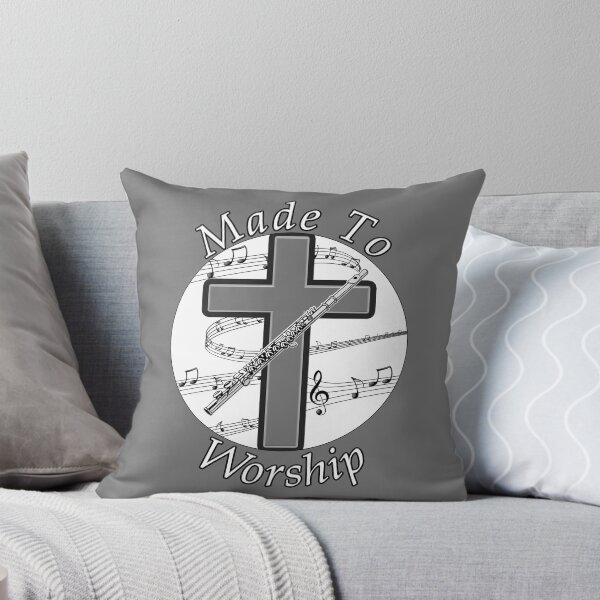 Item preview, Hecho para adorar - Cruz con flauta y notas musicales designed and sold by Questforit.