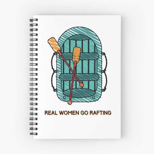 Item preview, Real women go rafting - drawing sketch raft women girl athlete whitewater paddle oar adventure designed and sold by CJCTEES.