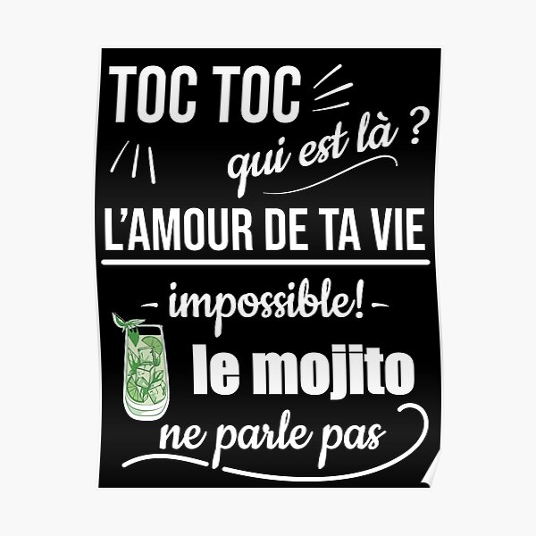 Posters Sur Le Theme Mojito Redbubble