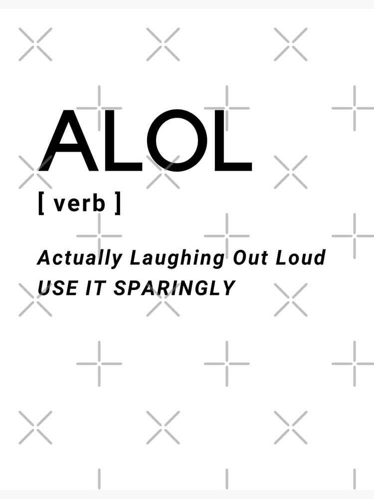 ALOL LOL verb abbreviation Sticker for Sale by Six Deers