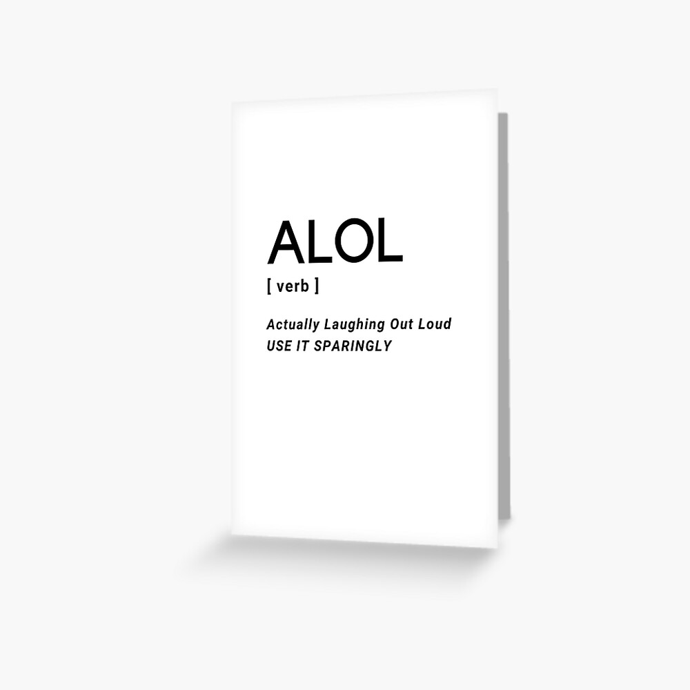 Laugh Out Loud Abbreviation Greeting Card for Sale by Lakisha's Design