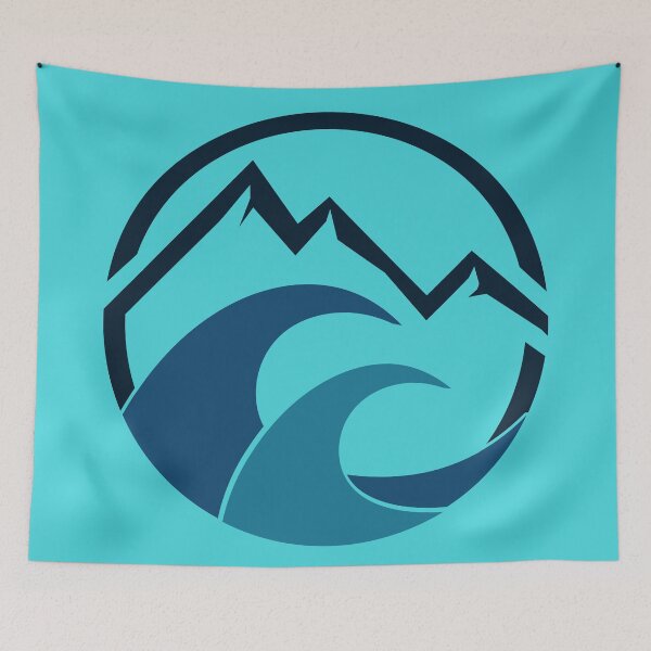Item preview, Copy of jagged mountain and crashing ocean abstract  designed and sold by pholange.