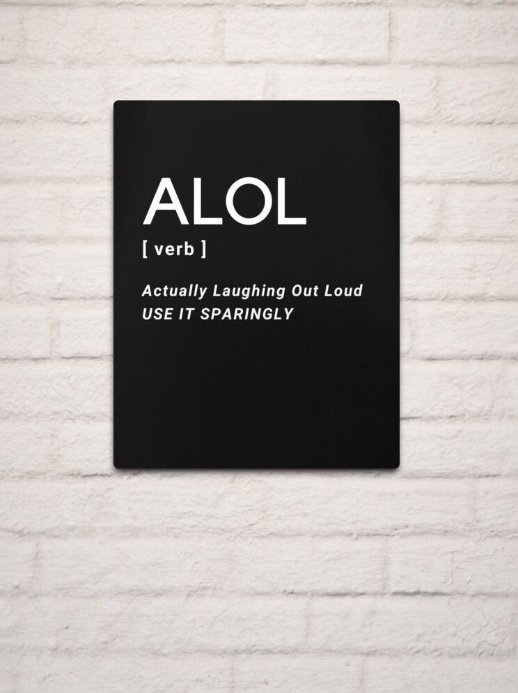 ALOL LOL verb abbreviation Sticker for Sale by Six Deers