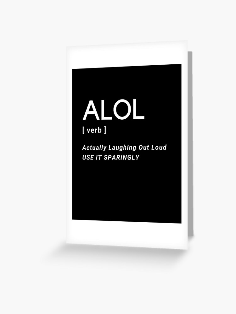 ALOL LOL verb abbreviation Sticker for Sale by Six Deers