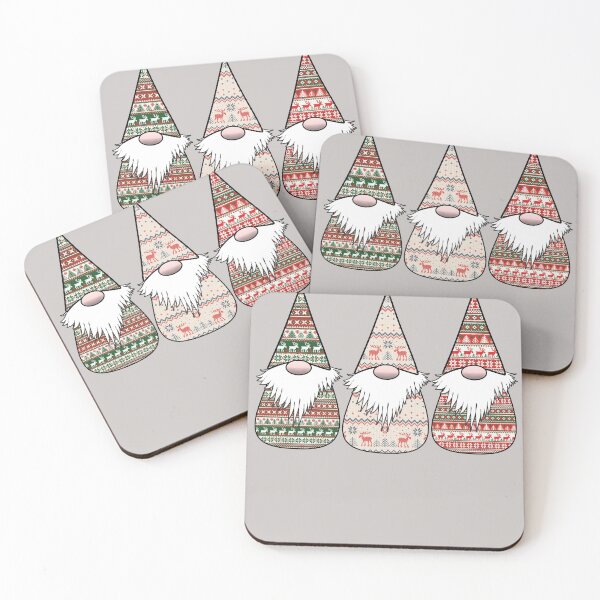 Item preview, 3 Nordic Gnomes Winter Christmas Swedish Tomte Cute Elves designed and sold by funnytshirtemp.