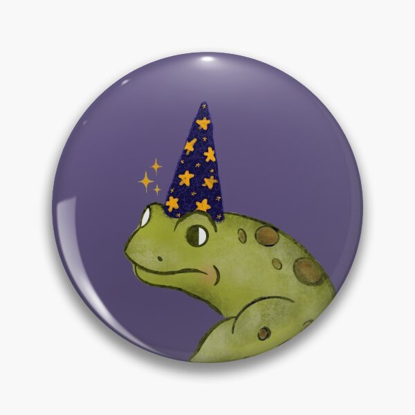 Item preview, Frog with wizard hat cottage core designed and sold by Drawsjuju.