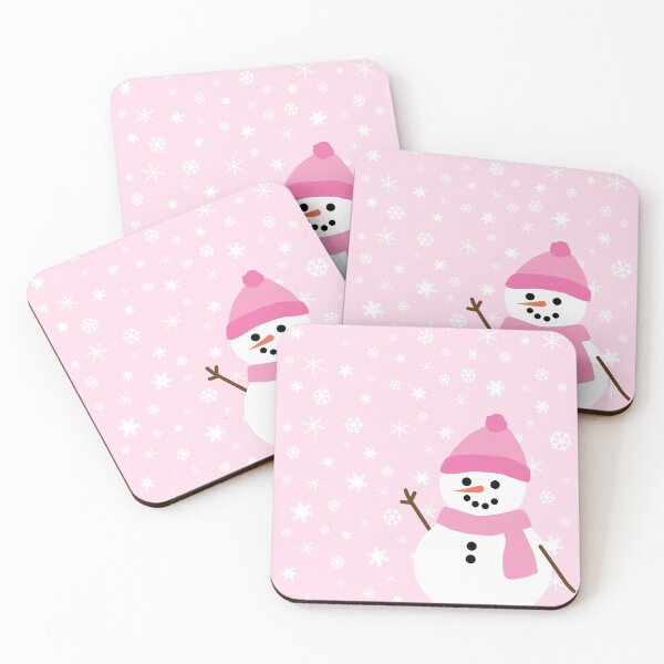 Item preview, Snowgirl Winter Snow Pink Pastel Kawaii Cute Snowman designed and sold by candymoondesign.